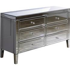 Birlea Valencia Mirrored Silver Chest of Drawer 125x72.5cm