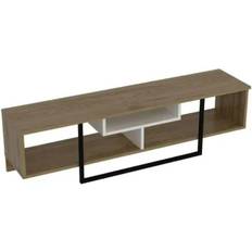 Decorotika Asal Oak/White/Black TV Bench 150x40cm