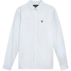 Lyle & Scott XS Överdelar Lyle & Scott Stripe Oxford Shirt - Light Blue/White