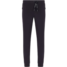 Armani Exchange Trousers & Shorts Armani Exchange Soft Yarn Jogger Pants With Logo - Navy Blue