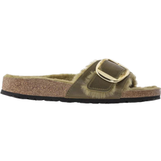 Birkenstock Madrid Big Buckle Shearling Natural Leather Oiled - Olive