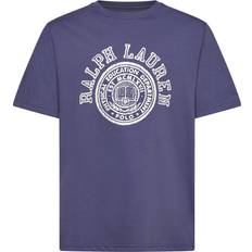 Ralph Lauren T-shirts Children's Clothing Ralph Lauren Boys Cotton T-Shirt With Varsity Logo - Navy Blue