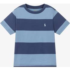 Ralph Lauren T-shirts Children's Clothing Ralph Lauren Boys Striped Cotton Pony Logo T-Shirt - Blue
