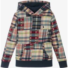Ralph Lauren Hoodies Children's Clothing Ralph Lauren Check Cotton Hoodie With Patchwork Effect - Red/Blue