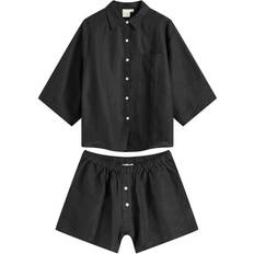 Deiji Studios Linen Pyjama Set - Deep Black