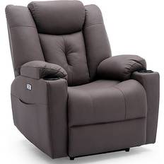 More4Homes Afton Electric Auto Recliner Brown Armchair 107cm