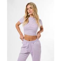 T-shirts Public Desire Kaiia Studio Script Logo Baby Tee - Lilac