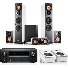 Lautsprecher-Paket mit Surround-Verstärker Teufel ULTIMA 40 Surround and DENON X2800H White/Black