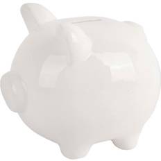 At Home Tiny Dreamers White Ceramic Piggy Bank