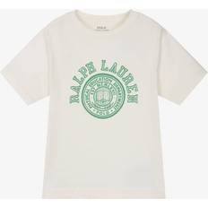 Ralph Lauren T-shirts Children's Clothing Ralph Lauren Boys Cotton T-Shirt With Varsity Logo - White