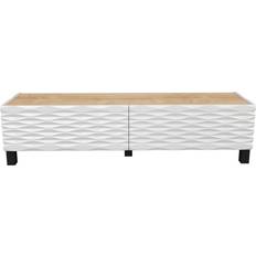 Decorotika Lerze Oak And White TV Bench 150x40.3cm