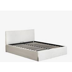Sklum Cama Con Canapé Abatible Tapizada Lorea Tela Blanco Roto 160 x 200 cm Frame Bed