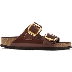 Birkenstock Arizona Big Buckle Natural Leather Patent - Clay Dark Brown