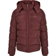 Urban Classics Hooded Puffer Jacket - Cherry