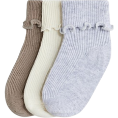 H&M Overlocked Foldover Socks - Mole/Grey