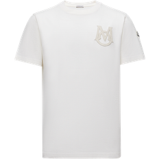 Moncler Herre T-shirts Moncler Monogram Cotton T-Shirt - White
