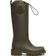 Brons Gummistövlar Moncler Nylon Vattentäta Slip-On Stövlar - Olivgrön