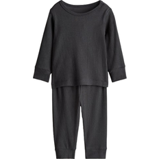 H&M Ribbet Bomuldssæt - Grå