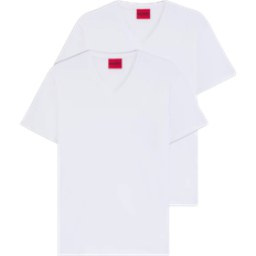 V-ringning T-shirts HUGO BOSS V Neck Jersey T-shirt 2-pack - White