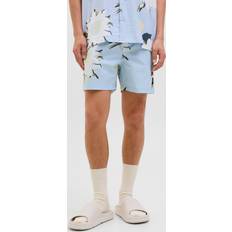Blommiga - Herr Badkläder Jack & Jones Normal Passform Badshorts Blå