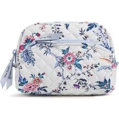 Cotton Medium Cosmetic Makeup Organizer Bag - Magnifique Floral