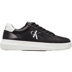 Calvin Klein Leather Trainers M - Black/Bright White