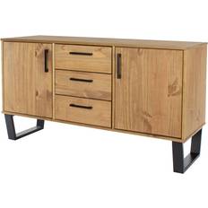 Black Sideboards Core Products Texas Medium Light Brown Sideboard 130.6x73.6cm
