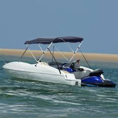 Tarp Frames & Boat Canopies on sale vidaXL 3-Bow Bimini Top with Sidewalls 183x