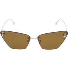Fendi Unisex Sunglasses Fendi Rose Gold First Crystal Sunglasses - Shiny Rose Gold