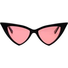 Alexander McQueen Unisex Solglasögon Alexander McQueen Accessories Acetat Svart Rosa Cat Eye
