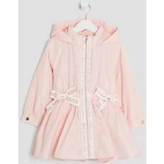 Pink Rain Jackets Children's Clothing River Island Mini Girls Pink Peplum Hooded Raincoat