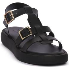 Wonders Hjemmesko & Sandaler Wonders AB-1012 Beige Lyse Lædersandaler Fast - Sort