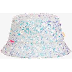 Stripes Bucket Hats Children's Clothing BillieBlush Iridescent Sequin Bucket Hat - Pink/Purple/Silver