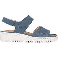 Waldläufer Tofflor & Sandaler Waldläufer Dam Bred Passform Sandal - Blue