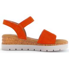 Orange Sandaler Gabor Ruskindssandal Med Velcro Lukning Uld - Orange