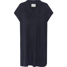 Uld Ponchos & Kapper Kaffe Kaannetta Knit Poncho Uld - Midnight Marine