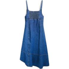 Desigual Midikjoler Desigual V-Neck Bomuldsblandingskjole - Blå