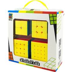 Rubik's Cube Moyu 4pcs Magic Cubes Stickerless Game Puzzle Set