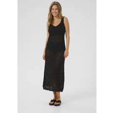Långa klänningar - Ull Kaffe Kajona Knitted Dress Dam Toppar - Black Deep