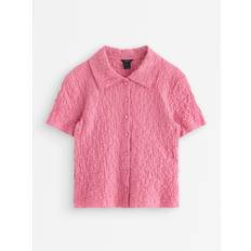 Lindex Rosa Skjortor Lindex Krinklad Skjorta