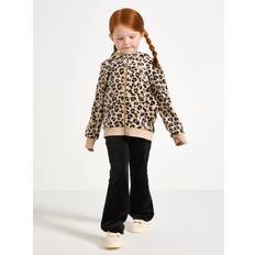 Dam - Svarta Leggings Lindex Utsvängda Velour Leggings
