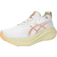 Asics nimbus 46.5 Asics Løbesko Gel-Nimbus 27 - Mørkebeige/Lysegul/Lyseorange/Hvid
