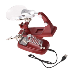 Magnifiers & Loupes Torribaly Lente Di Ingrandimento Per Saldatore LED 3X 4.5X USB