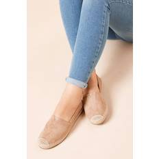 Faux Leather Espadrilles Dorothy Perkins Catarina Faux Suede Espadrille Flat Shoes - Taupe