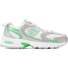 New Balance 530 - White/Silver Metallic/Green Apple