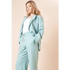 Stripes - Women Blazers Dorothy Perkins Oversized Double Breasted Stripe Blazer - Blue