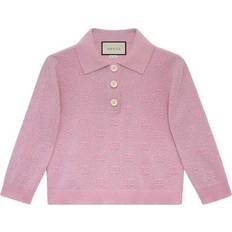 Gucci Women Polo Shirts Gucci SS20 GG Wool Short Polo Shirt - Pink