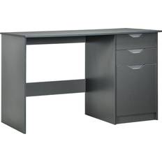 Grey Writing Desks Homcom Study Workstation Grey Writing Desk 60x120cm