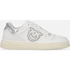 Läder Sneakers Med Sidologo - White