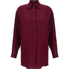 Shirts Tom Ford Silk-Blend Satin Shirt Button-Down - Purple